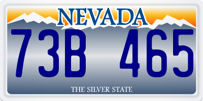 NV license plate 73B465