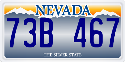 NV license plate 73B467