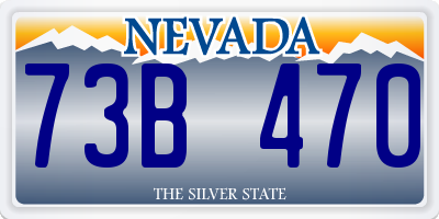 NV license plate 73B470