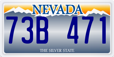 NV license plate 73B471