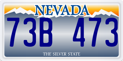 NV license plate 73B473