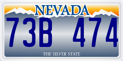NV license plate 73B474