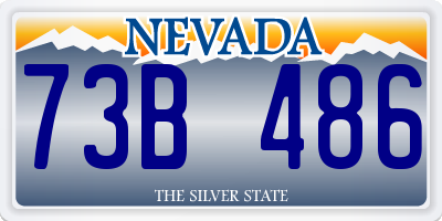 NV license plate 73B486