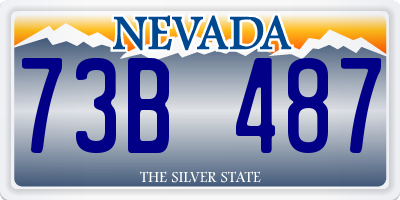 NV license plate 73B487
