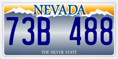 NV license plate 73B488