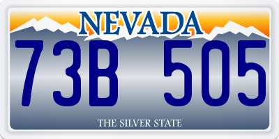 NV license plate 73B505