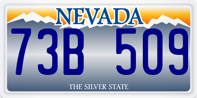 NV license plate 73B509