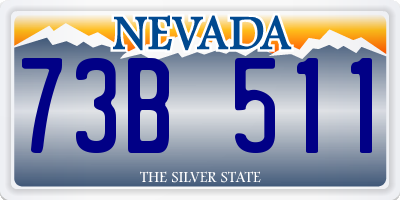 NV license plate 73B511