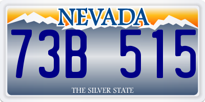 NV license plate 73B515