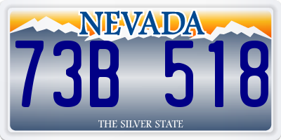 NV license plate 73B518