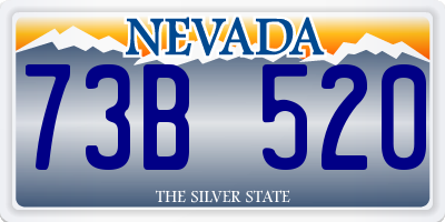 NV license plate 73B520