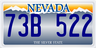 NV license plate 73B522