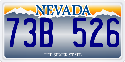 NV license plate 73B526