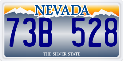 NV license plate 73B528
