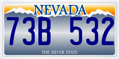 NV license plate 73B532