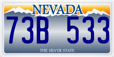 NV license plate 73B533