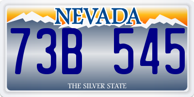 NV license plate 73B545