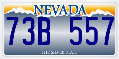 NV license plate 73B557