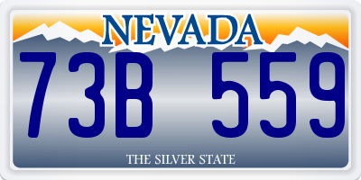 NV license plate 73B559
