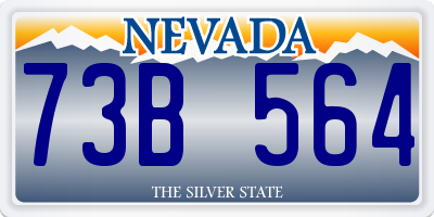 NV license plate 73B564