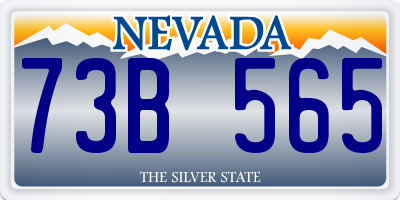 NV license plate 73B565