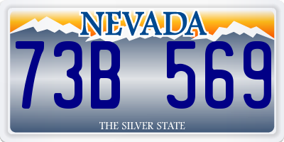 NV license plate 73B569