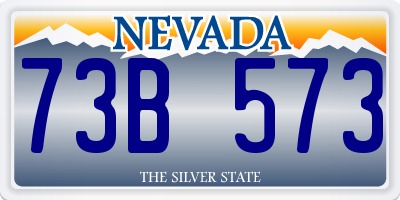 NV license plate 73B573