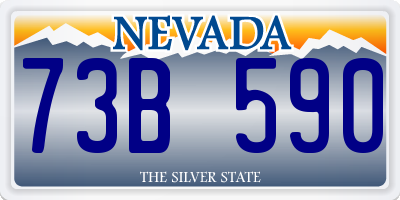 NV license plate 73B590