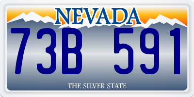 NV license plate 73B591