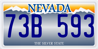 NV license plate 73B593