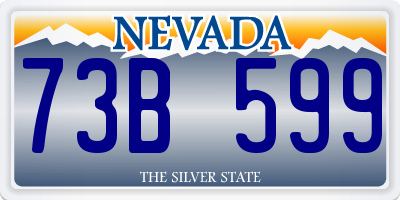 NV license plate 73B599
