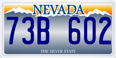 NV license plate 73B602