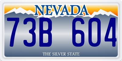 NV license plate 73B604