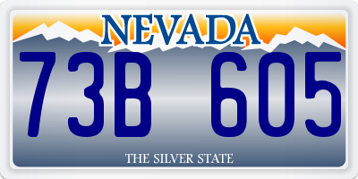 NV license plate 73B605