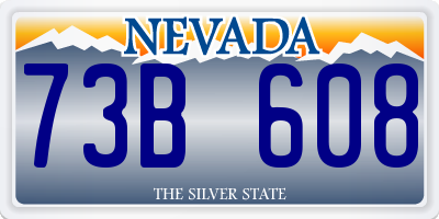 NV license plate 73B608