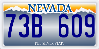 NV license plate 73B609