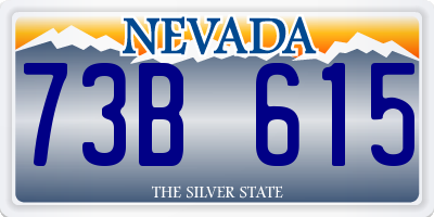 NV license plate 73B615