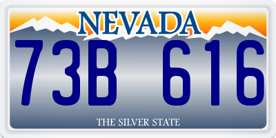 NV license plate 73B616