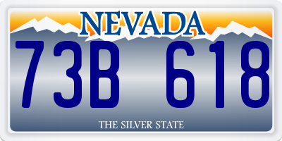 NV license plate 73B618