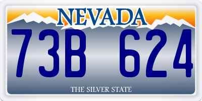 NV license plate 73B624