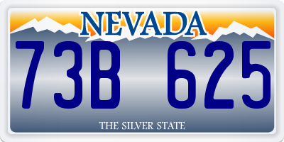 NV license plate 73B625