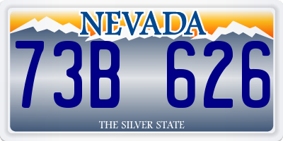 NV license plate 73B626