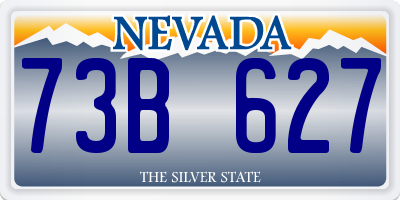NV license plate 73B627