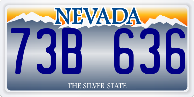 NV license plate 73B636
