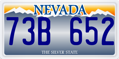 NV license plate 73B652