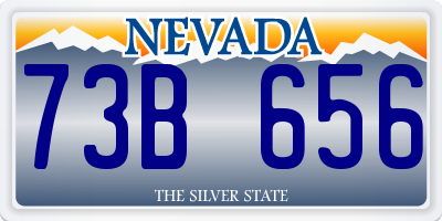 NV license plate 73B656