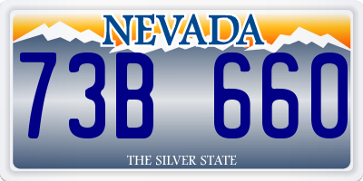 NV license plate 73B660