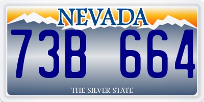 NV license plate 73B664