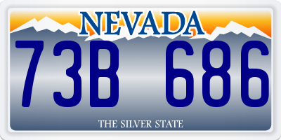 NV license plate 73B686