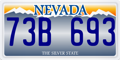 NV license plate 73B693